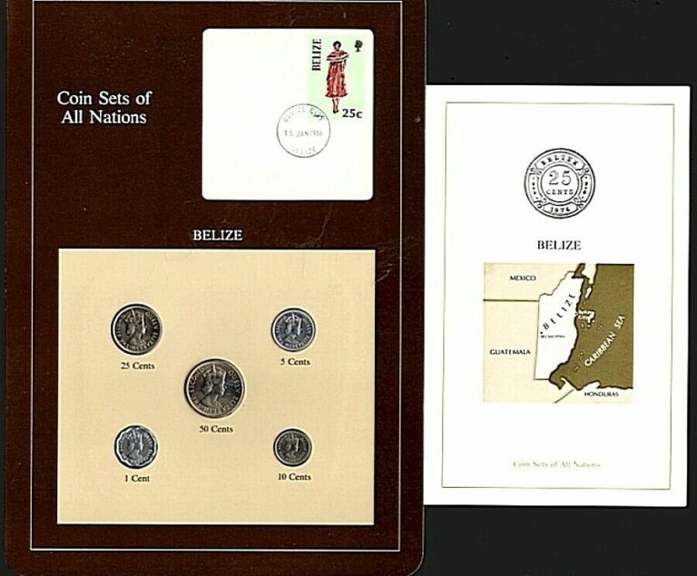 Read more about the article 1979 thru 1983 Coin Sets of All Nations Belize 5 Coins The Franklin Mint UNC