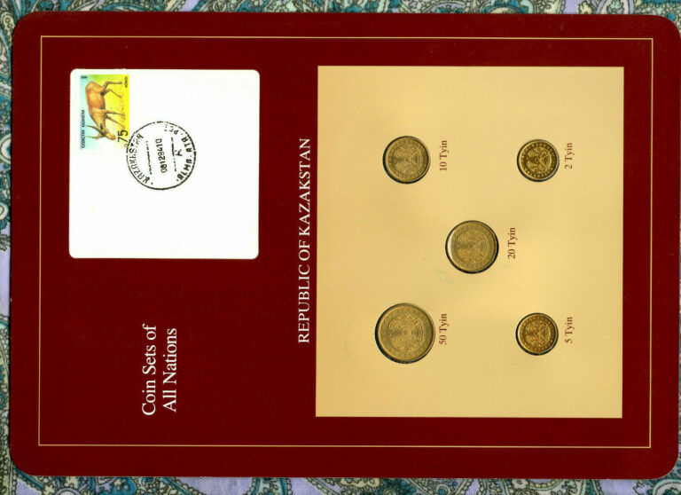 Read more about the article Coin Sets of All Nations Kazakhstan 50  20  10  5  2 Tyin 1993 UNC