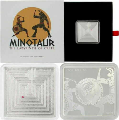 Read more about the article 2021 Solomon Islands Minotaur Labyrinth of Crete 1.5 oz Silver Coin – 2 000 Made