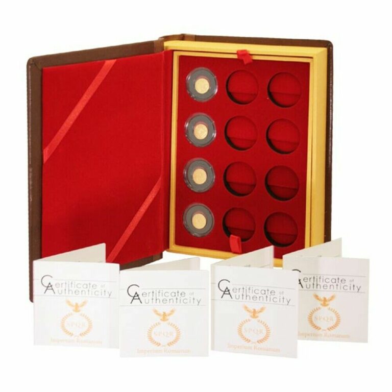 Read more about the article Palau 4 Gold Coins of the Roman Empire $1 2011 New Series Case with COA
