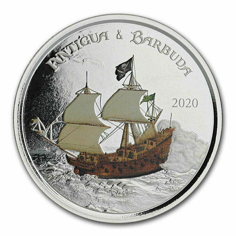 Read more about the article 2020 Antigua and Barbuda 1 oz Silver Rum Runner Proof (Colorized) – SKU#217184