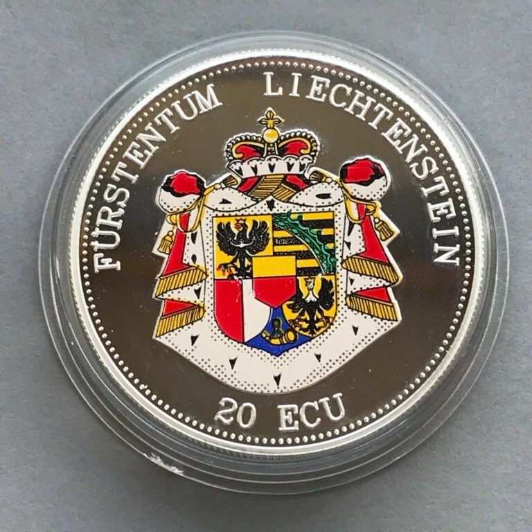 Read more about the article Liechtenstein  Silver coin 20 ECU  PIEDFORT 1993  VADUZ