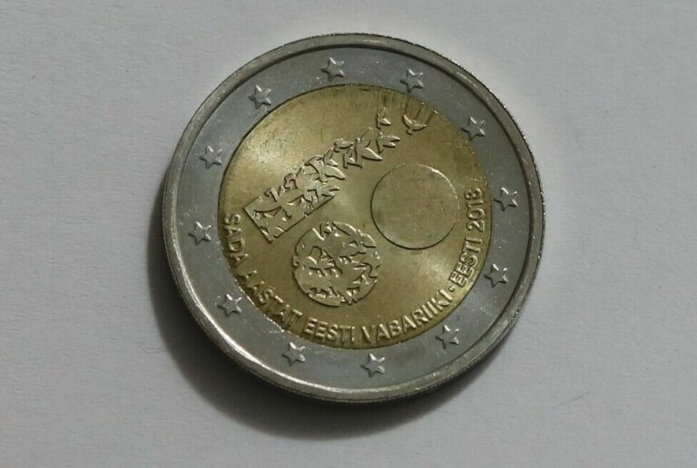 Read more about the article Estonia 2 euro 2018 commemorative coin 100th Anniversary B41 HHH5