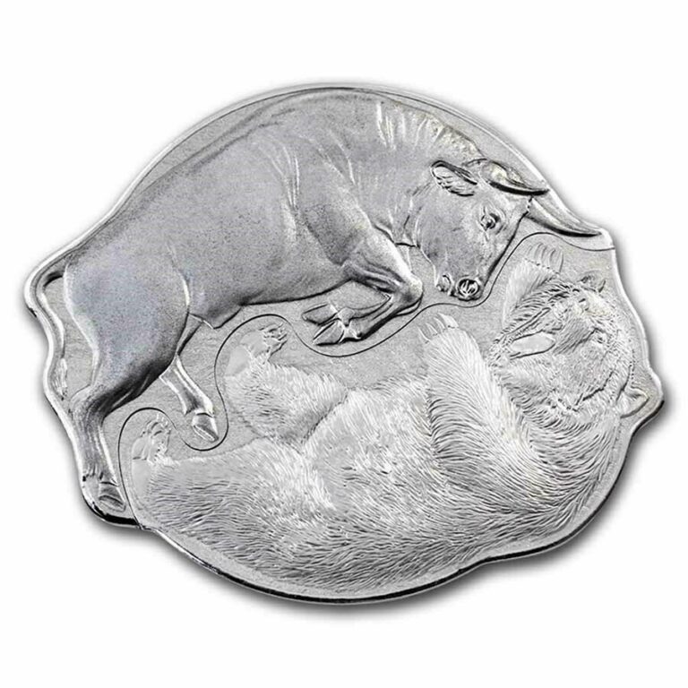 Read more about the article 2021 Solomon Islands Bull vs. Bear 2 x 1 oz .9999 Silver Coin Set ~ 2000 Minted