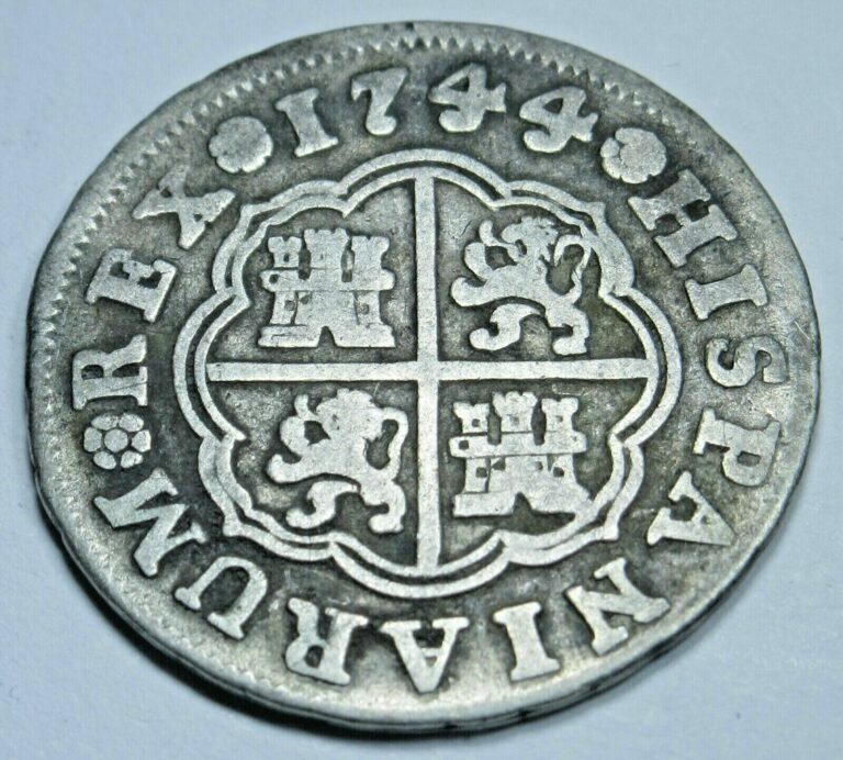 Read more about the article 1744 Spanish Silver 1 Reales Antique 1700’s Colonial Cross Pirate Treasure Coin
