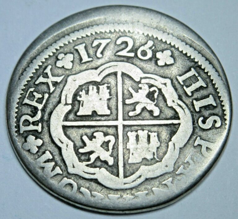 Read more about the article 1726 Spanish Silver 1 Reales Antique 1700’s Colonial Cross Pirate Treasure Coin