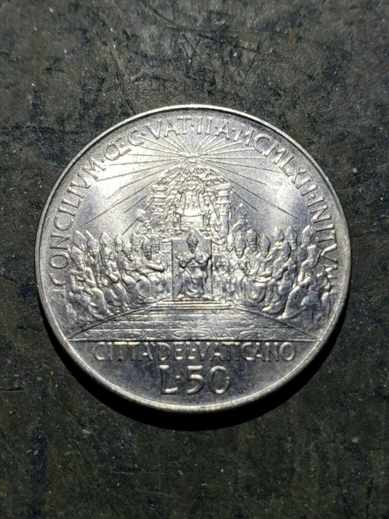 Read more about the article 1962 Old Vatican City Coin 50 Lire Coin