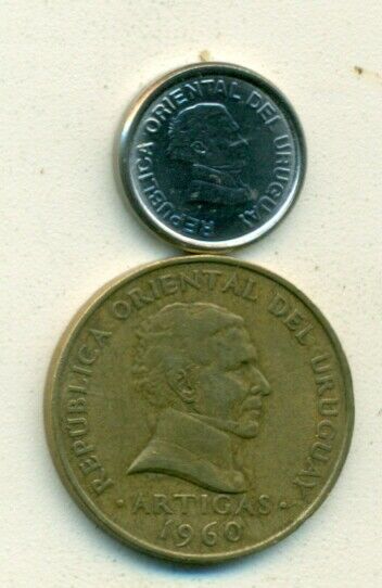 Read more about the article 2 DIFFERENT 10 CENTESIMO COINS from URUGUAY DATING 1960 and 1994 (2 TYPES)