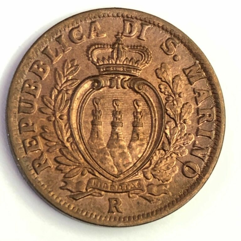 Read more about the article 1936 R San Marino 5 Centesimi KM#12  AU+/UNC