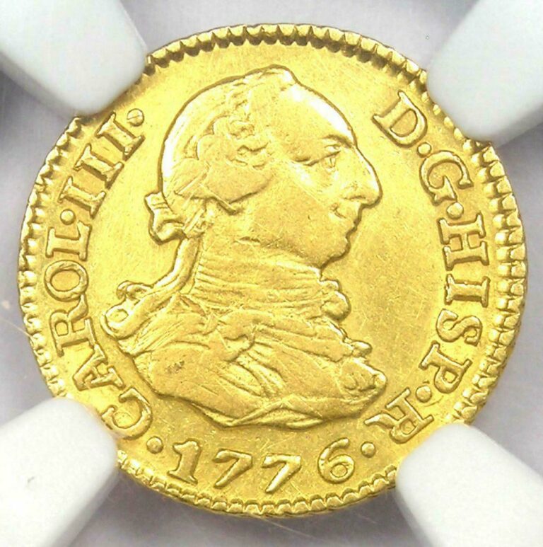 Read more about the article 1776 Spain Gold Charles III Half Escudo Coin 1/2E – Certified NGC AU Details