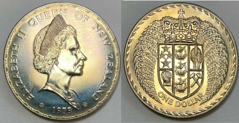 Read more about the article 1979 New Zealand 1 Dollar Specimen | Proof Coin in Display Holder