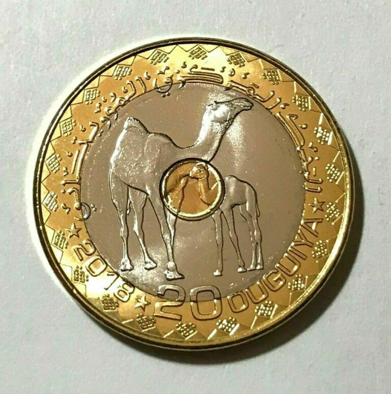 Read more about the article 2018 Mauritania 20 ouguiya  Camel  animal wildlife  bimetallic coin