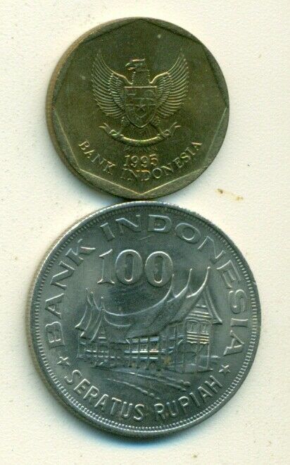 Read more about the article 2 DIFFERENT 100 RUPIAH COINS from INDONESIA DATING 1979 and 1995 (2 TYPES)