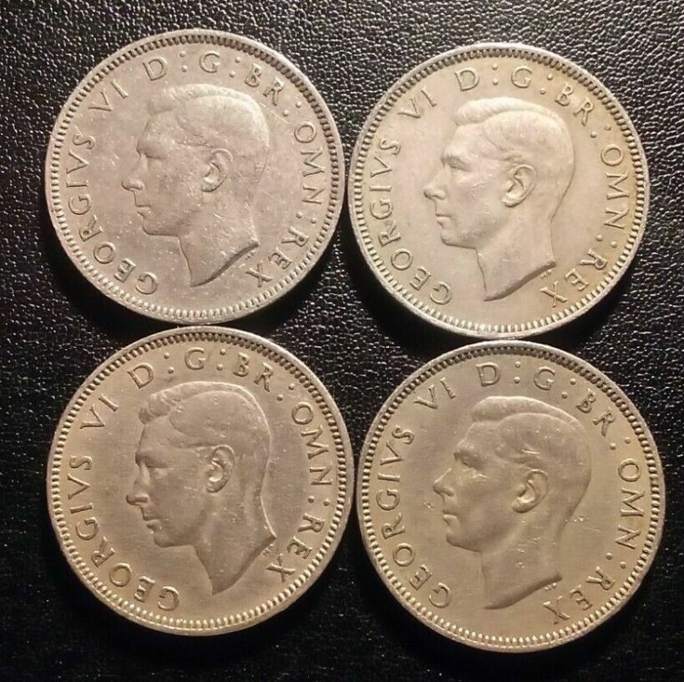 Read more about the article 1947-1950 United Kingdom (Set of 4) One Shilling Coins