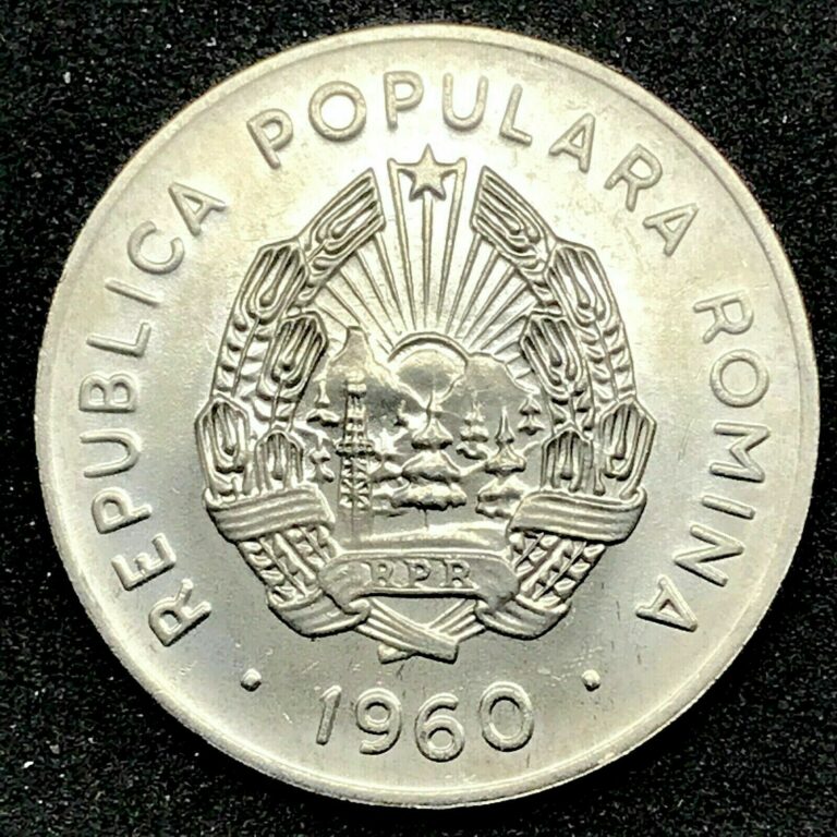 Read more about the article Romania  25 Bani  1960   BU/UNC  Nickel Clad Steel  KM#88