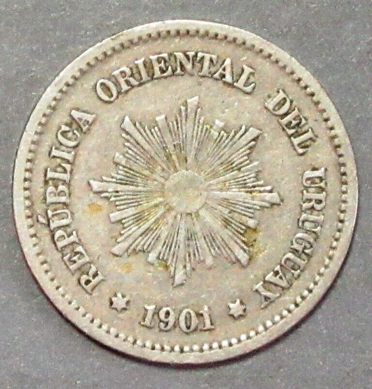 Read more about the article URUGUAY 1901A FIVE CENTESIMOS