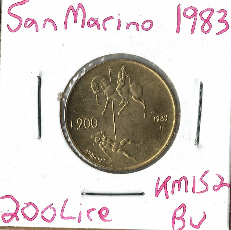 Read more about the article Coin San Marino 200 Lire 1983 KM152  combined shipping