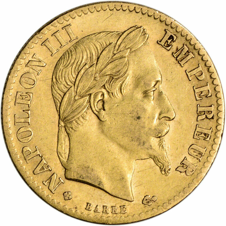 Read more about the article France Gold 10 Francs (.0933 oz) – Napoleon III Laureate – Avg Circ- Random Date