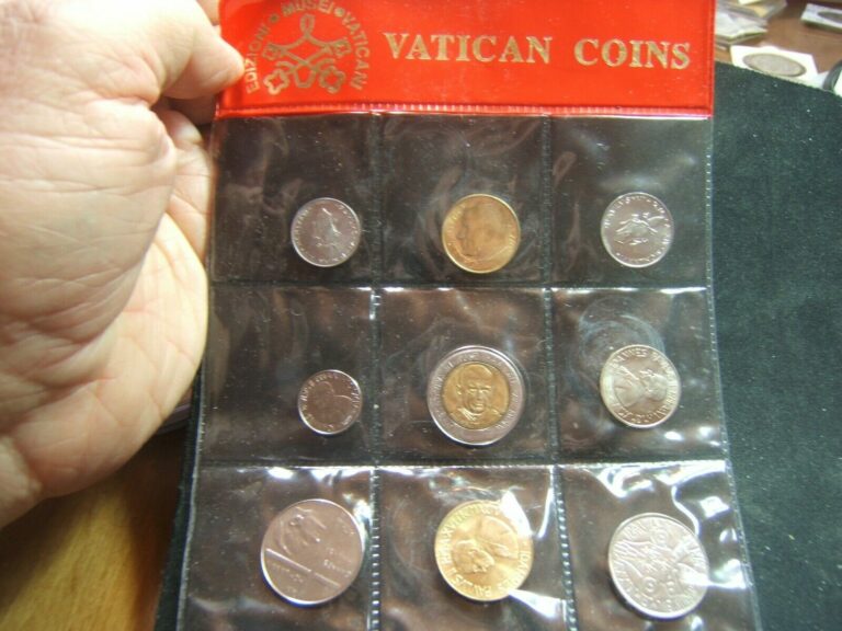 Read more about the article Vatican City Soft Pack of 9 Different Coins Paul VI John Paul II Nice Set/Gift