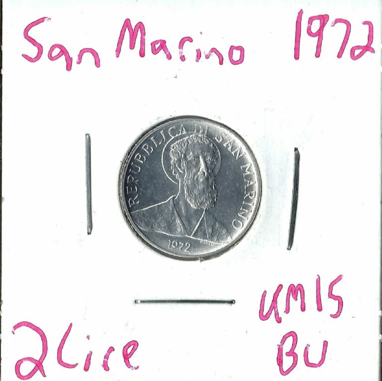 Read more about the article Coin San Marino 2 Lire 1972 KM15  combined shipping