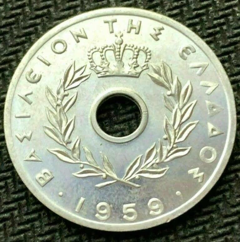 Read more about the article 1959 Greece 20 lepta coin GEM BU   High Grade World Coin    #C646