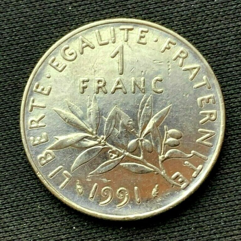 Read more about the article 1991 France 1 Franc Coin BU      World Coin Nickel       #K1688