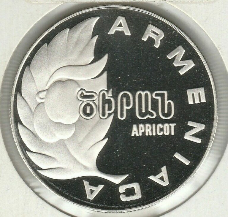 Read more about the article Armenia 1994 25 Dram Apricot Proof Silver Coin Loose