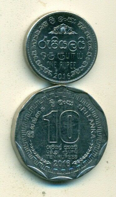 Read more about the article 2 DIFFERENT COINS from SRI LANKA – 1 and 10 RUPEES (BOTH DATING 2016)