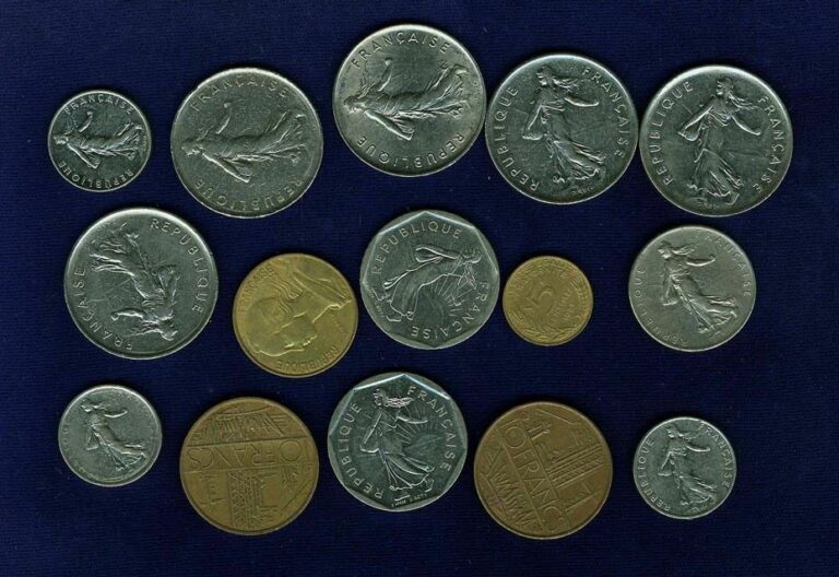 Read more about the article FRANCE – ASSORTED COINS  1 FRANC  2 FRANCS  5 FRANCS  ETC.  GROUP LOT OF (11)