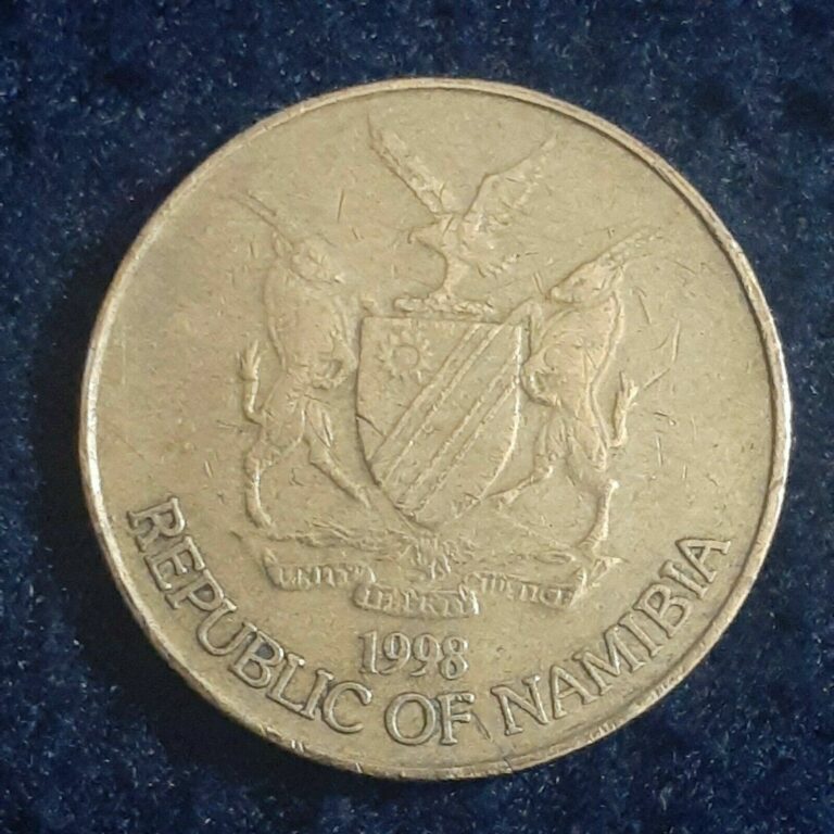 Read more about the article 1998 Namibia 1 Dollar Bateleur Eagle 22.6mm coin