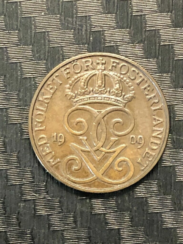 Read more about the article 1909 Sweden 1 Ore. Nice coin