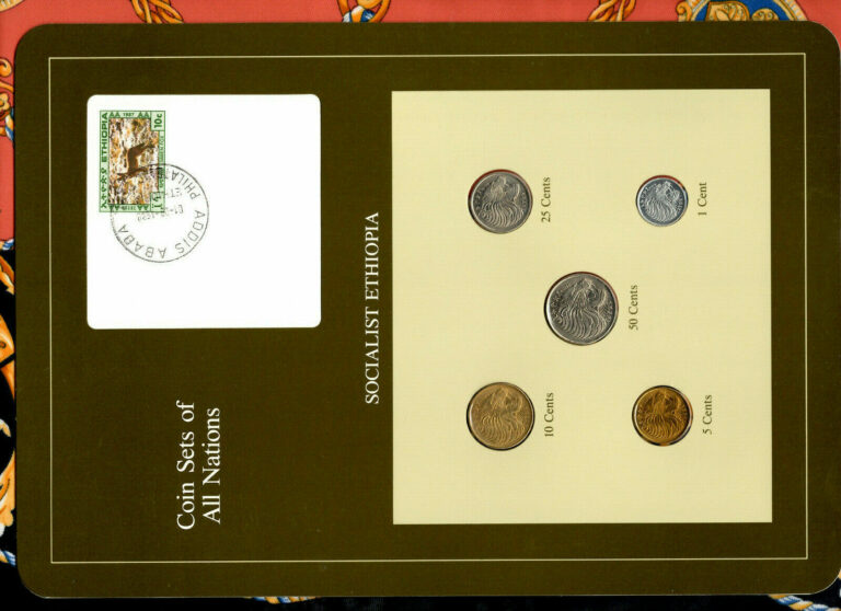 Read more about the article Coin Sets of All Nations Ethiopia 50 25 10 5 1 cent 1977 UNC British Mint