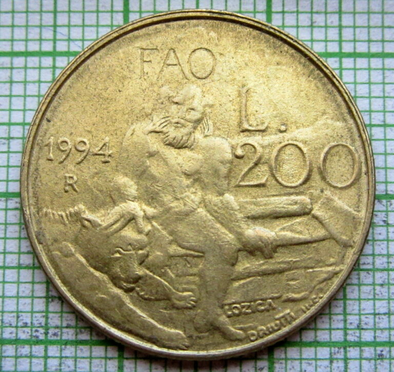 Read more about the article SAN MARINO 1994 200 LIRE  STONECUTTER – FAO SERIES  UNC