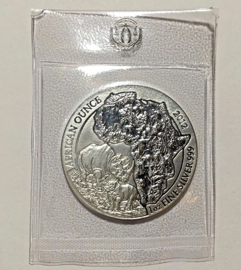 Read more about the article *2012 Rwanda African Rhino 1oz Silver 999 Coin BU Mint Sealed*