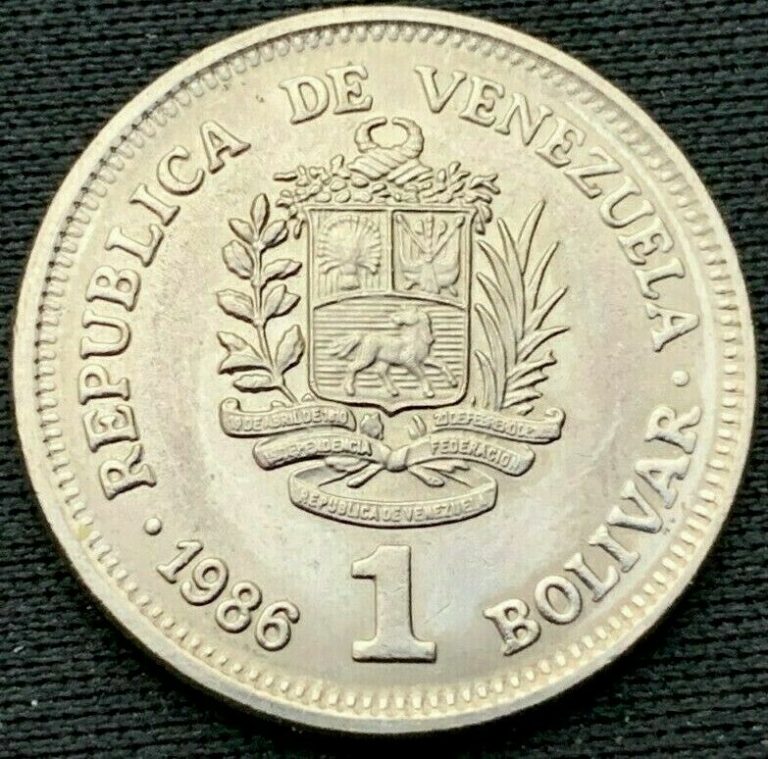 Read more about the article 1986 Venezuela Un Bolivar Coin UNC       World Coin Nickel      #K658