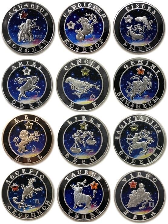 Read more about the article ARMENIA 100 DRAM SILVER ZODIAC COMPLETE SET 12 COINS Zodiaque 黄道带 PROOF