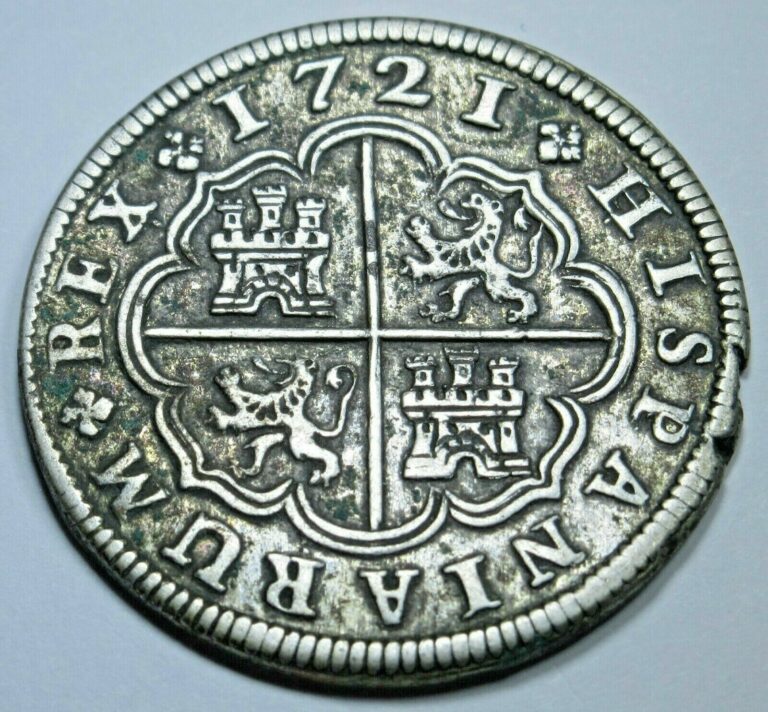 Read more about the article 1721 Spanish Silver 2 Reales Genuine Antique 1700’s Colonial Pirate Cross Coin