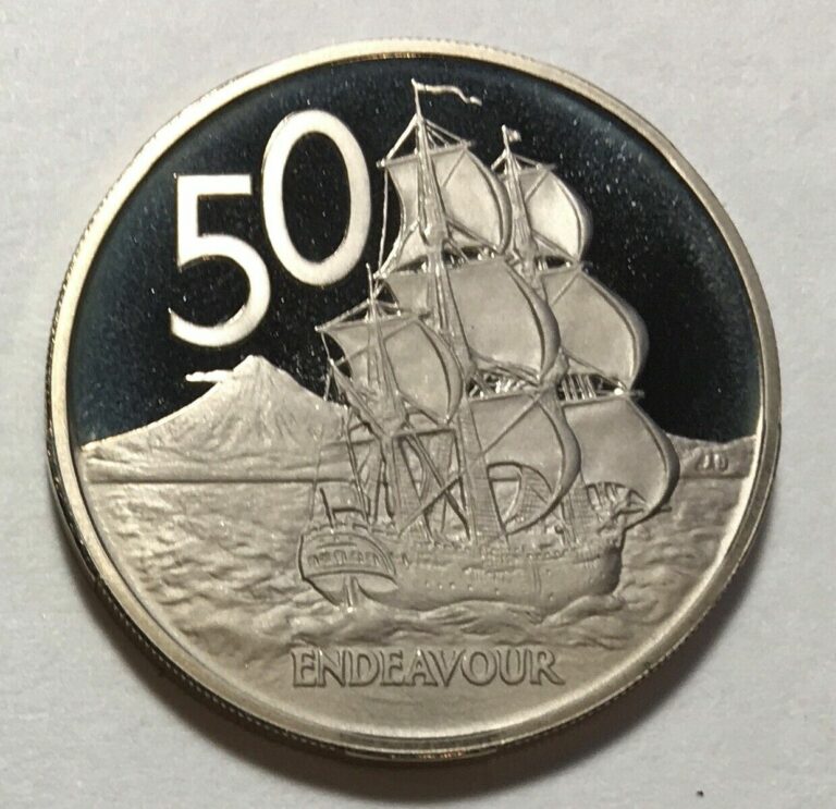 Read more about the article New Zealand 50 Cents 1976 – Captain Cook’s HMS Endeavour – Proof