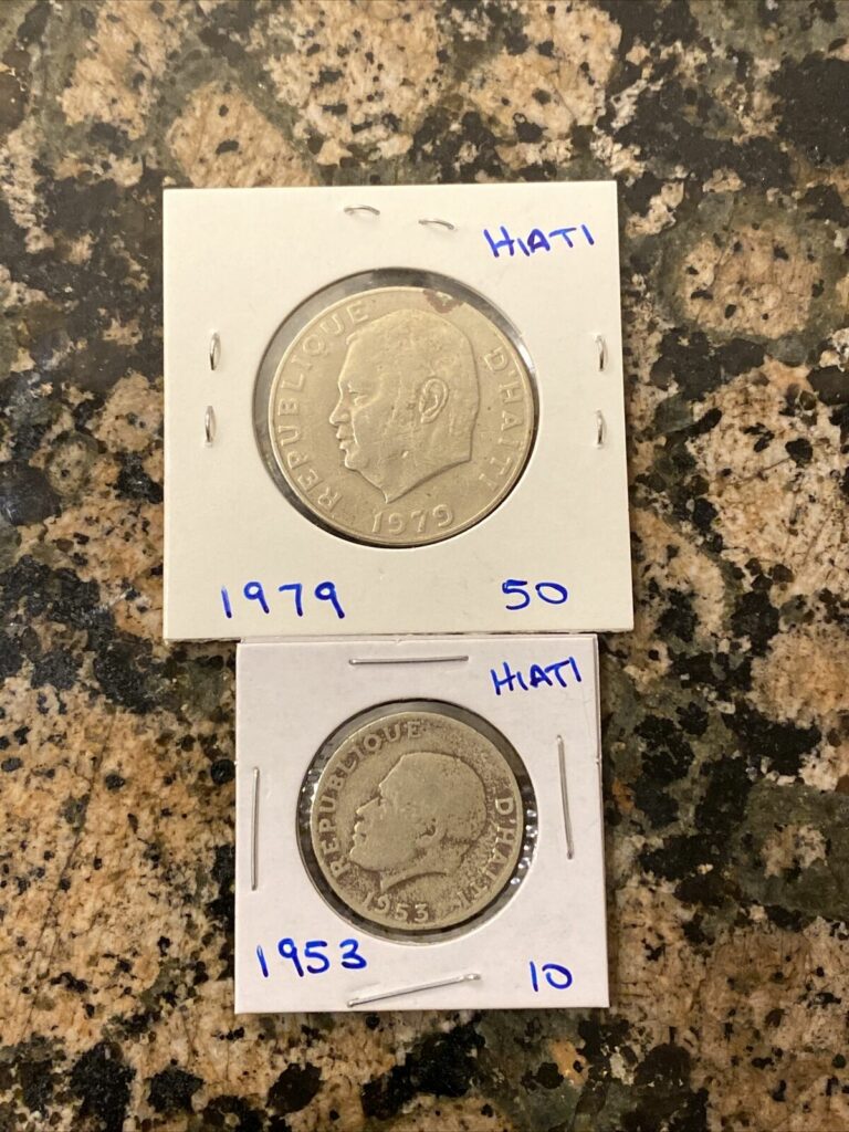 Read more about the article Lot 2 Coins From Haiti  1953 and 1979