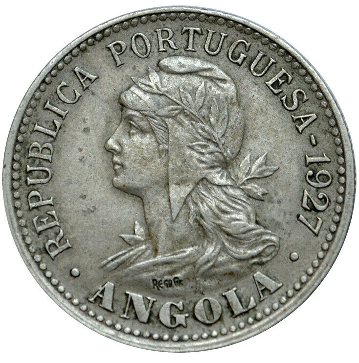Read more about the article ANGOLA 4 Macutas(20 Centavos) 1927 AU Portuguese Colony