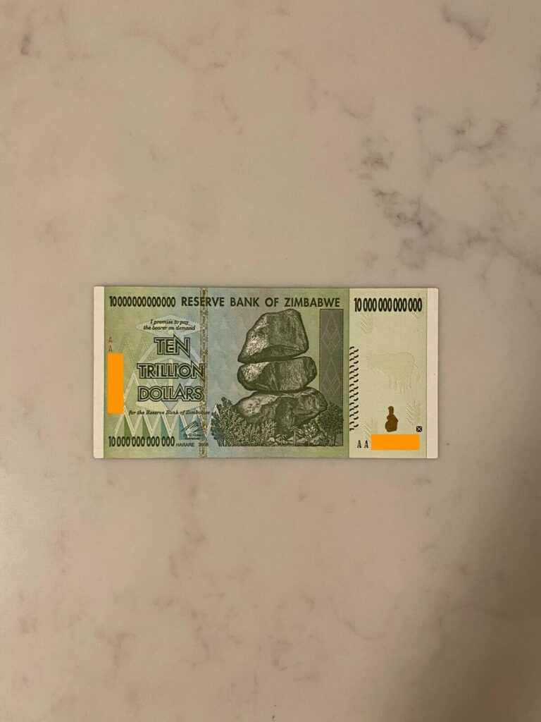 Read more about the article Zimbabwe Banknote  $10 Trillion Dollars  AA Series  2008 – UNC – Authentic!