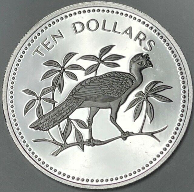 Read more about the article BELIZE Great Curassow – 10 Dollars 1975 – GEM Proof Silver Coin – Mintage: 8 794