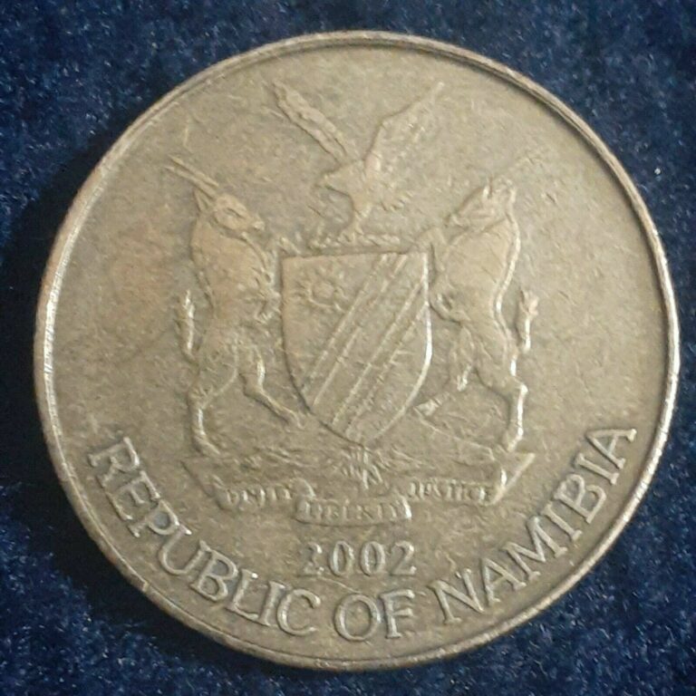 Read more about the article 2002 Namibia 1 Dollar Bateleur Eagle 22.6mm coin