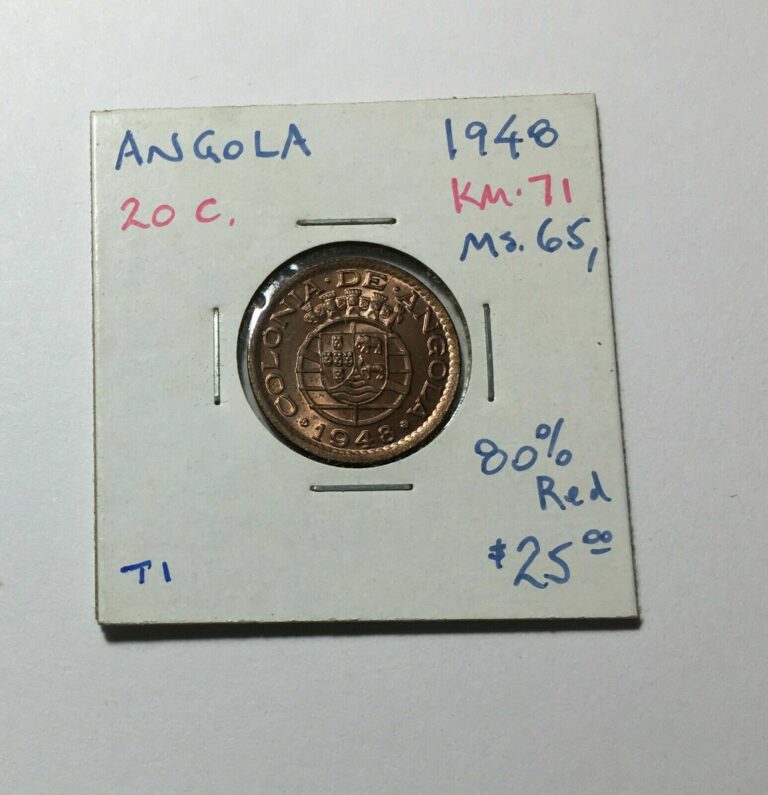 Read more about the article Angola 1948 20 Centavos  KM-71  Gem Uncirculated
