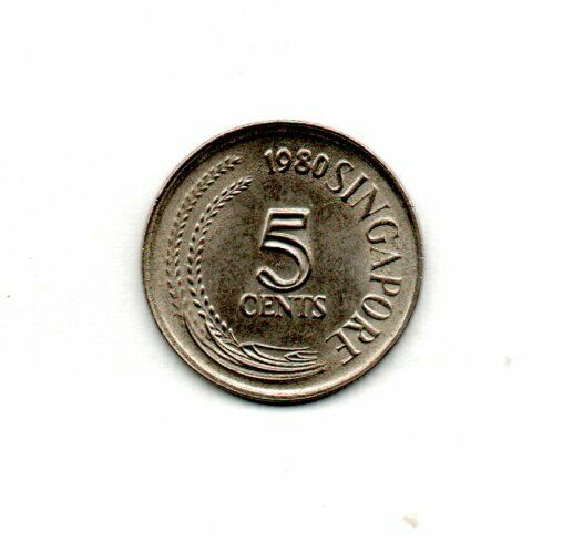 Read more about the article 1980 SINGAPORE 5 CENTS CIRCULATED COIN #FC266 FREE SandH TOO!