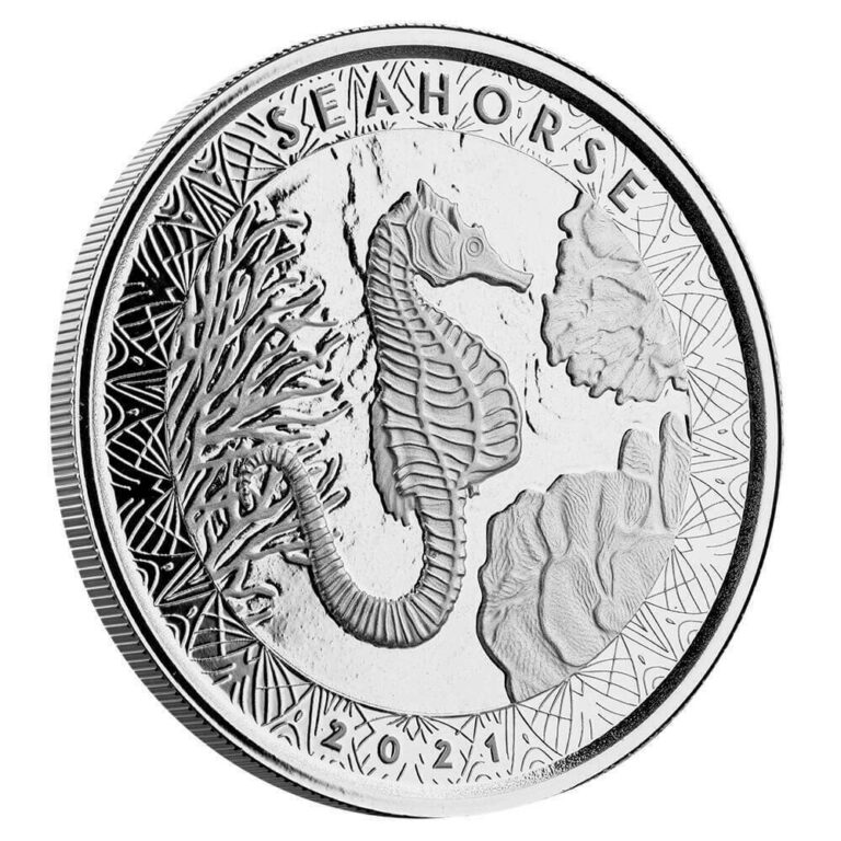 Read more about the article *NEW* 2021 1 oz Samoa Seahorse Silver Coin BU Newest Release ONLY 15K