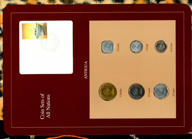 Read more about the article Coin Sets of All Nations Antigua E.C. w/card 1981-1989 UNC 25 cent 1989 Scarce