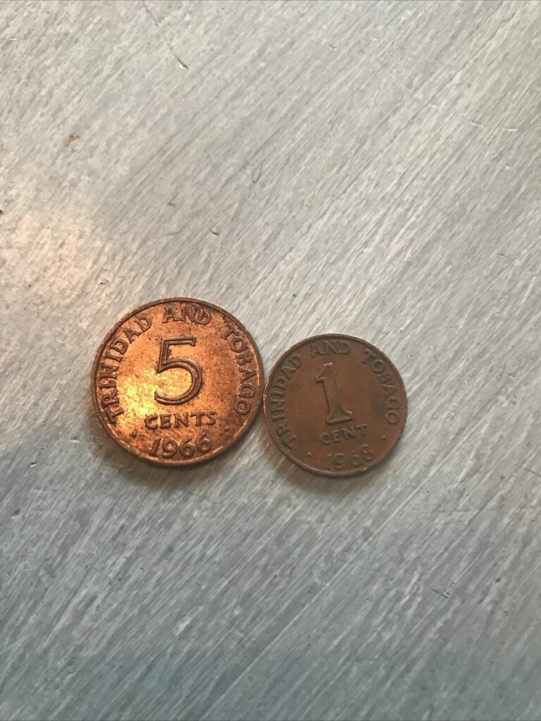 Read more about the article 2 Coins 1966 5 Cent  1968 Trinidad And Tobago 1 Cent