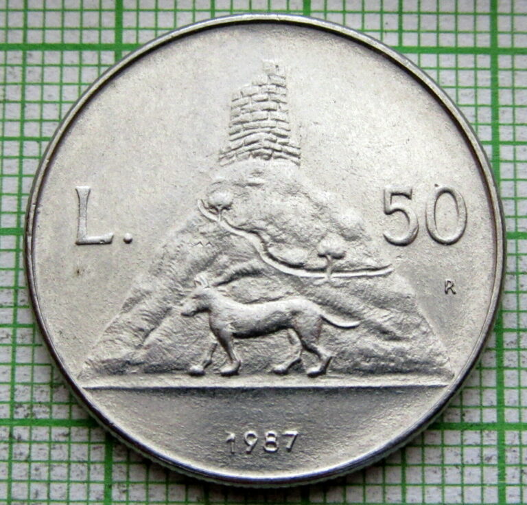 Read more about the article SAN MARINO 1987 50 LIRE  Domagnano Coat of Arms  UNC