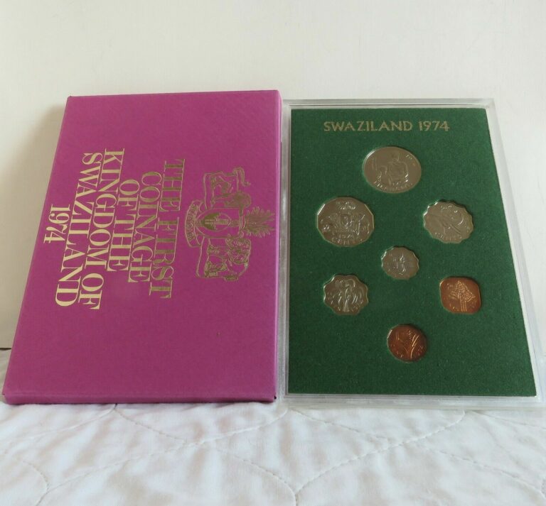 Read more about the article SWAZILAND 1974 7 COIN PROOF SET – sealed pack/cover